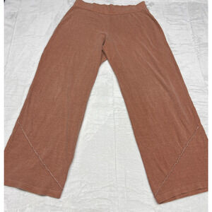 Earth Creations Sweatpants Womens XL Pink Organic Hemp Pull On Made in USA Boho